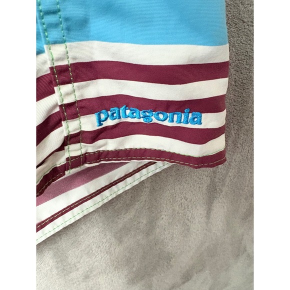 Patagonia Striped Board Shorts Men's Size 32 Swim Trunks Quick Dry Pockets - Picture 6 of 11